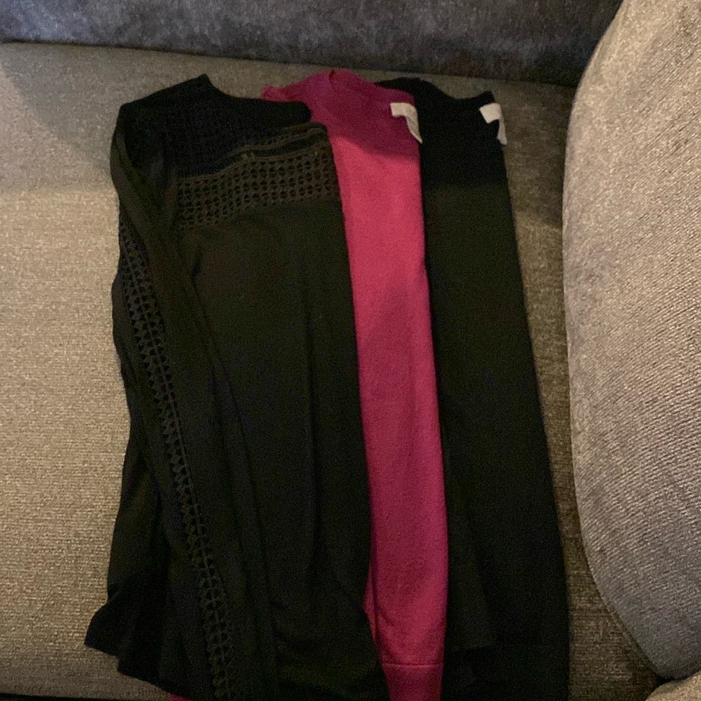 Bundle. Three light sweaters. Size Small.